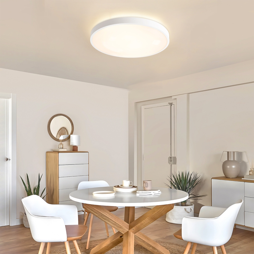 Brilagi - Lámpara de techo LED regulable GLASS POOL DOUBLE LED/60W/230V 3000-6000K 50 cm blanca + mando a distancia