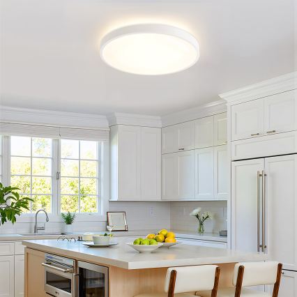 Brilagi - Lámpara de techo LED regulable GLASS POOL DOUBLE LED/60W/230V 3000-6000K 50 cm blanca + mando a distancia