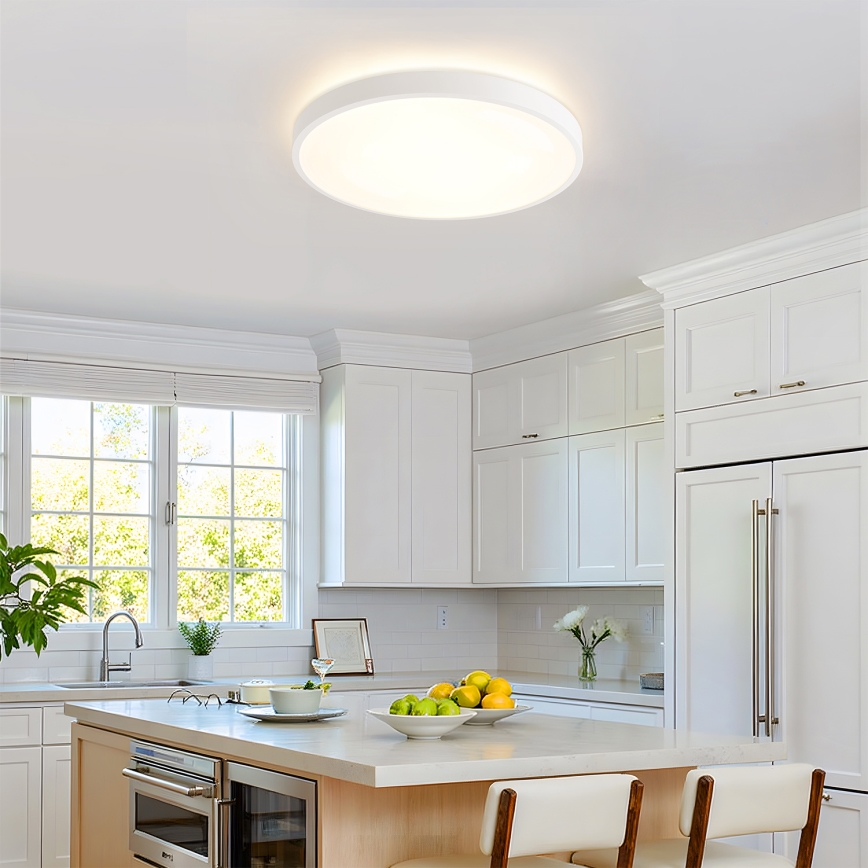 Brilagi - Lámpara de techo LED regulable GLASS POOL DOUBLE LED/60W/230V 3000-6000K 50 cm blanca + mando a distancia