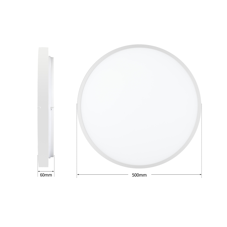 Brilagi - Lámpara de techo LED regulable GLASS POOL DOUBLE LED/60W/230V 3000-6000K 50 cm blanca + mando a distancia