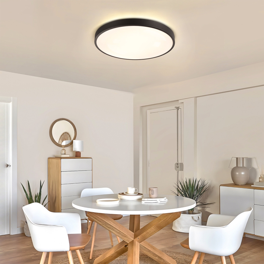 Brilagi - Luminaria LED regulable de techo GLASS POOL DOUBLE LED/60W/230V 3000-6000K 50 cm negra + mando a distancia