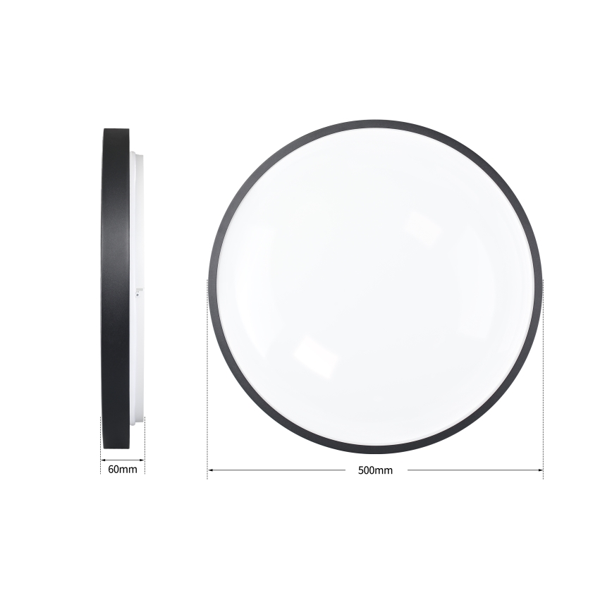 Brilagi - Luminaria LED regulable de techo GLASS POOL DOUBLE LED/60W/230V 3000-6000K 50 cm negra + mando a distancia