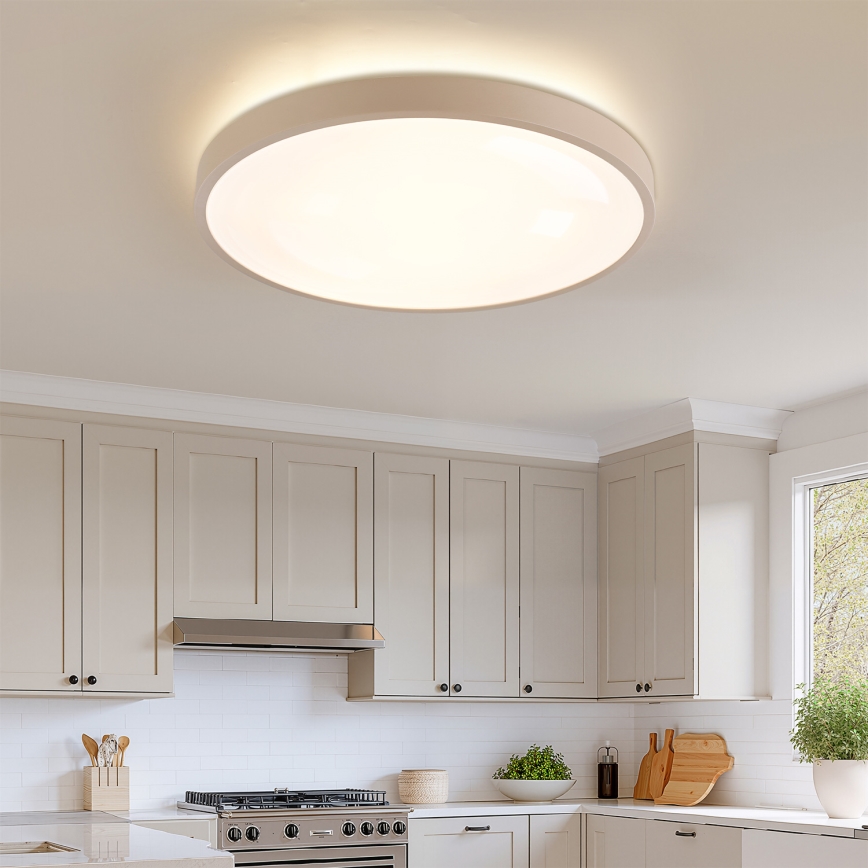 Brilagi - Lámpara de techo LED regulable GLASS POOL DOUBLE LED/80W/230V 3000-6000K 60 cm beige + mando a distancia