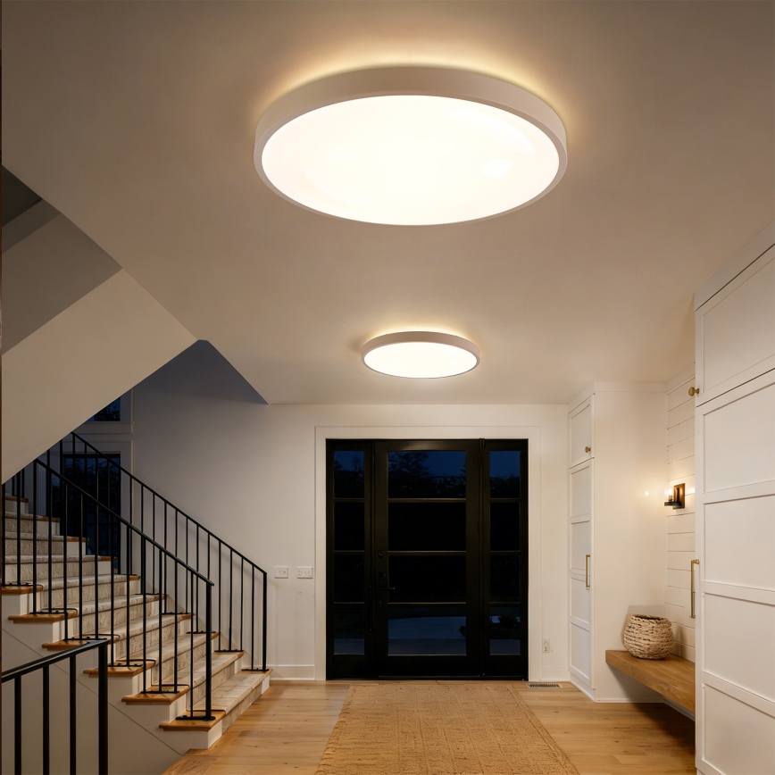 Brilagi - Lámpara de techo LED regulable GLASS POOL DOUBLE LED/80W/230V 3000-6000K 60 cm beige + mando a distancia