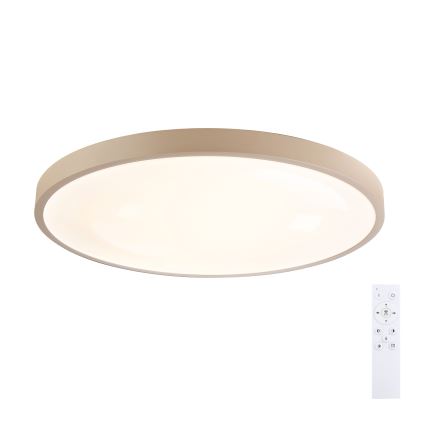 Brilagi - Lámpara de techo LED regulable GLASS POOL DOUBLE LED/80W/230V 3000-6000K 60 cm beige + mando a distancia