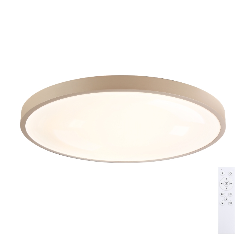 Brilagi - Lámpara de techo LED regulable GLASS POOL DOUBLE LED/80W/230V 3000-6000K 60 cm beige + mando a distancia