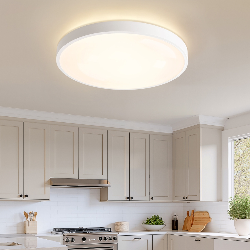 Brilagi - Lámpara de techo LED regulable GLASS POOL DOUBLE LED/80W/230V 3000-6000K 60 cm blanco + mando a distancia