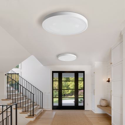 Brilagi - Lámpara de techo LED regulable GLASS POOL DOUBLE LED/80W/230V 3000-6000K 60 cm blanco + mando a distancia