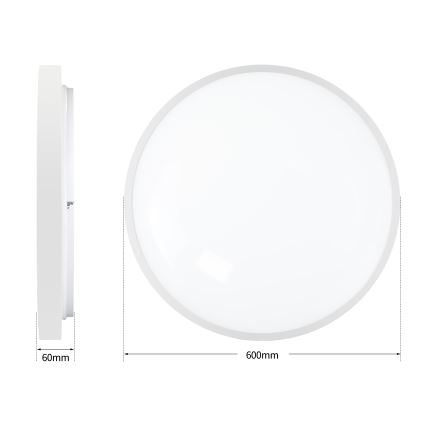 Brilagi - Lámpara de techo LED regulable GLASS POOL DOUBLE LED/80W/230V 3000-6000K 60 cm blanco + mando a distancia