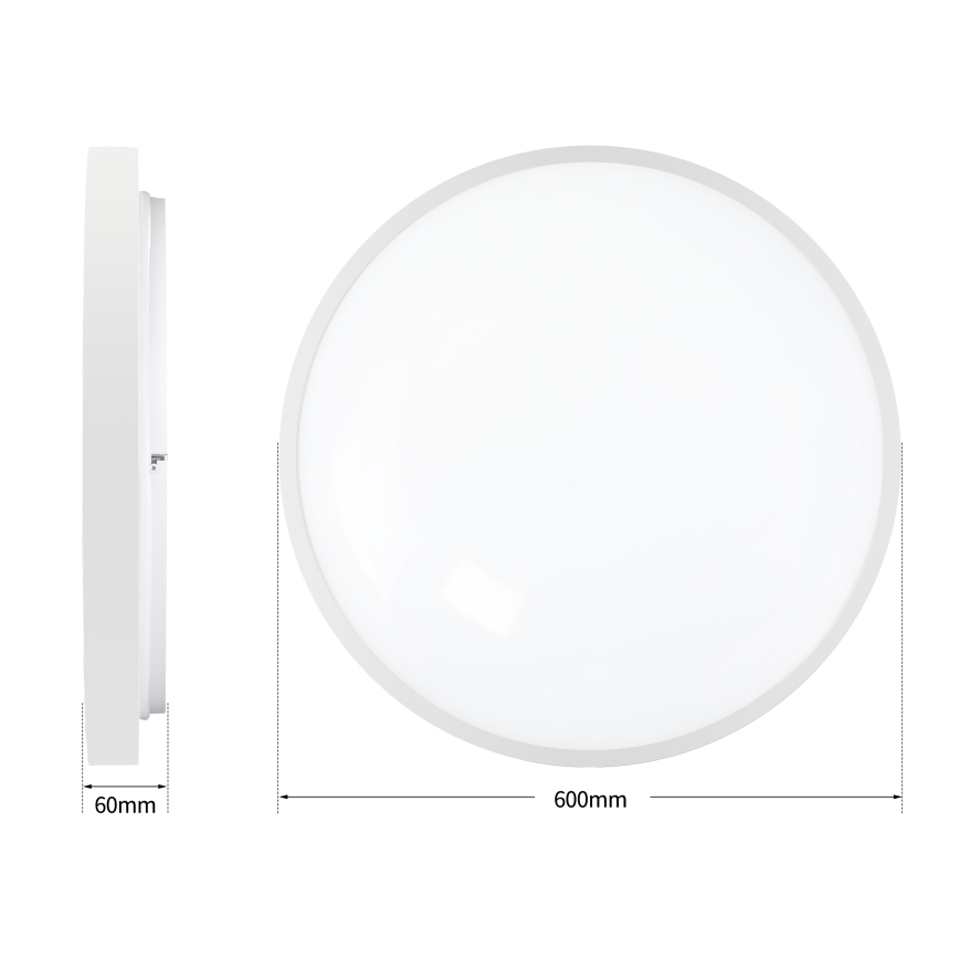 Brilagi - Lámpara de techo LED regulable GLASS POOL DOUBLE LED/80W/230V 3000-6000K 60 cm blanco + mando a distancia