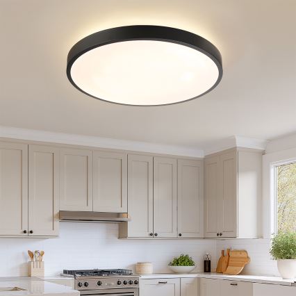 Brilagi - Lámpara de techo LED regulable GLASS POOL DOUBLE LED/80W/230V 3000-6000K 60 cm negro + mando a distancia