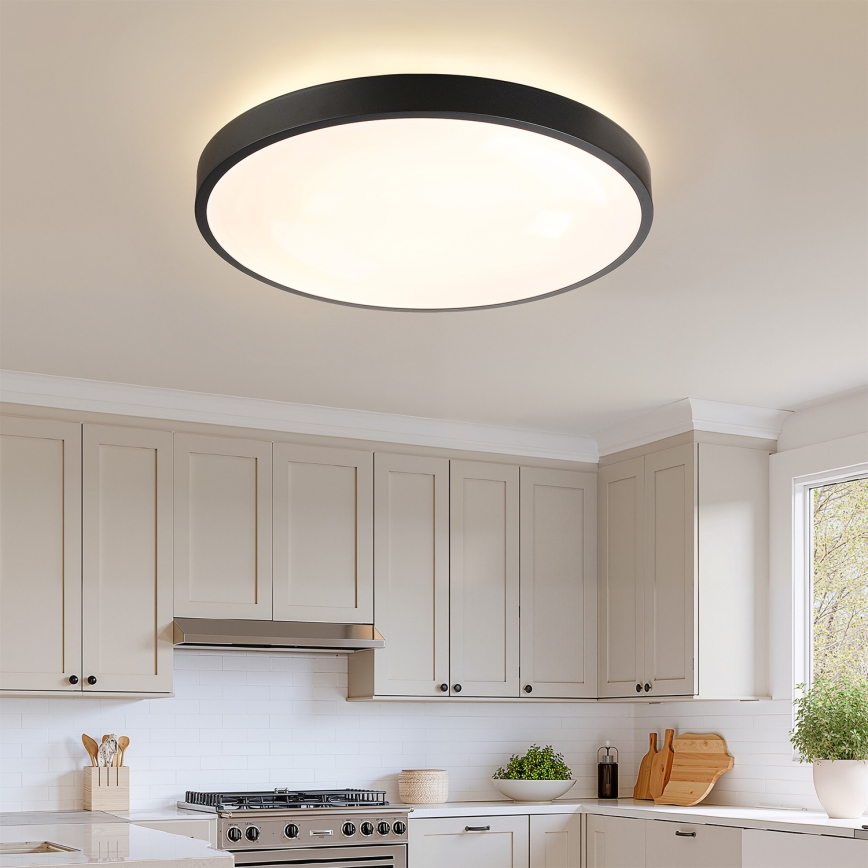 Brilagi - Lámpara de techo LED regulable GLASS POOL DOUBLE LED/80W/230V 3000-6000K 60 cm negro + mando a distancia