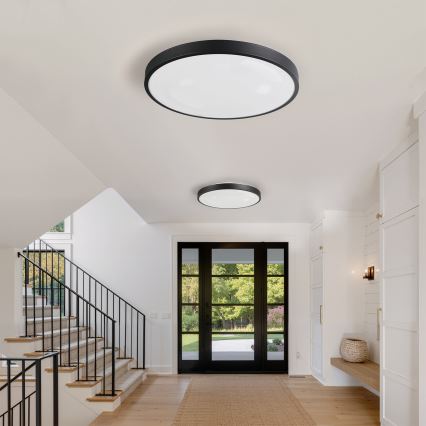 Brilagi - Lámpara de techo LED regulable GLASS POOL DOUBLE LED/80W/230V 3000-6000K 60 cm negro + mando a distancia