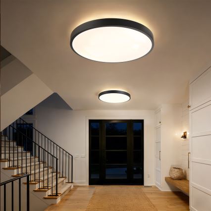 Brilagi - Lámpara de techo LED regulable GLASS POOL DOUBLE LED/80W/230V 3000-6000K 60 cm negro + mando a distancia