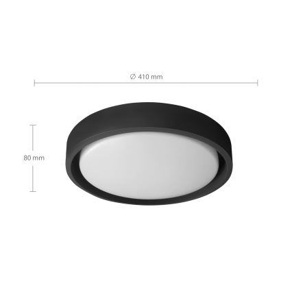 Brilagi - Lámpara de techo LED regulable MATTEO LED/48W/230V 3000-6500K Ø 41 cm negro + mando a distancia