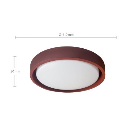 Brilagi - Lámpara de techo LED regulable MATTEO LED/48W/230V 3000-6500K Ø 41 cm roja + mando a distancia
