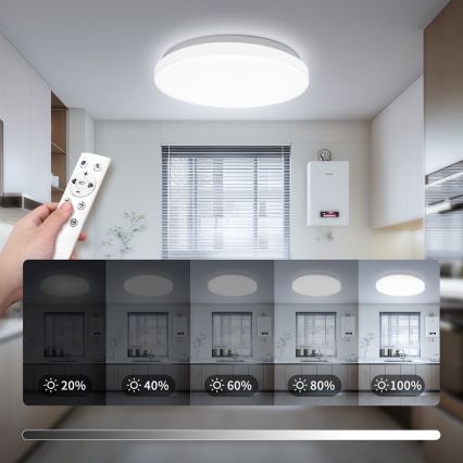 Brilagi - Luminaria de techo LED regulable MILKY WAY LED/24W/230V 3000-6500K Ø 38 cm + mando a distancia