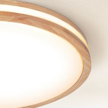 Brilagi - Lámpara de techo LED regulable MOLINA LED/60W/230V 3000-6500K roble diámetro 58 cm + mando a distancia