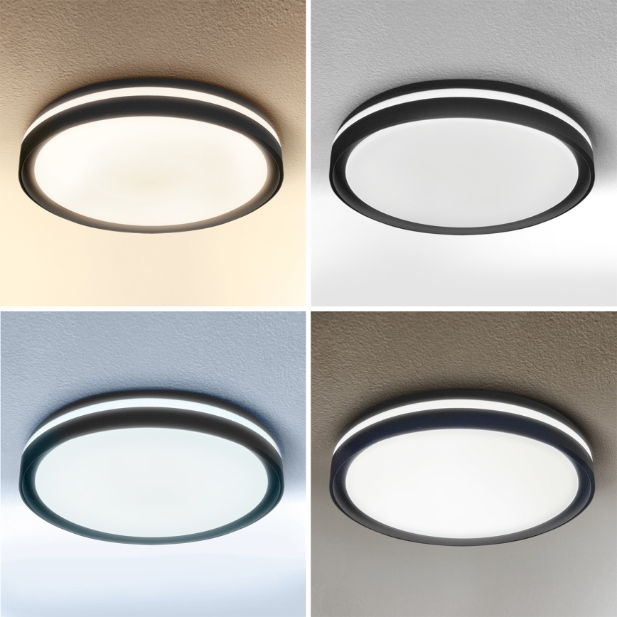 Brilagi - Luminaria de techo LED regulable NAOMI LED/48W/230V 3000-6500K Ø39 cm negra + control remoto