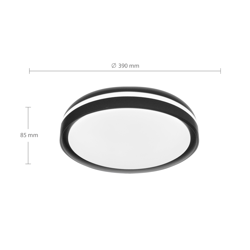 Brilagi - Luminaria de techo LED regulable NAOMI LED/48W/230V 3000-6500K Ø39 cm negra + control remoto