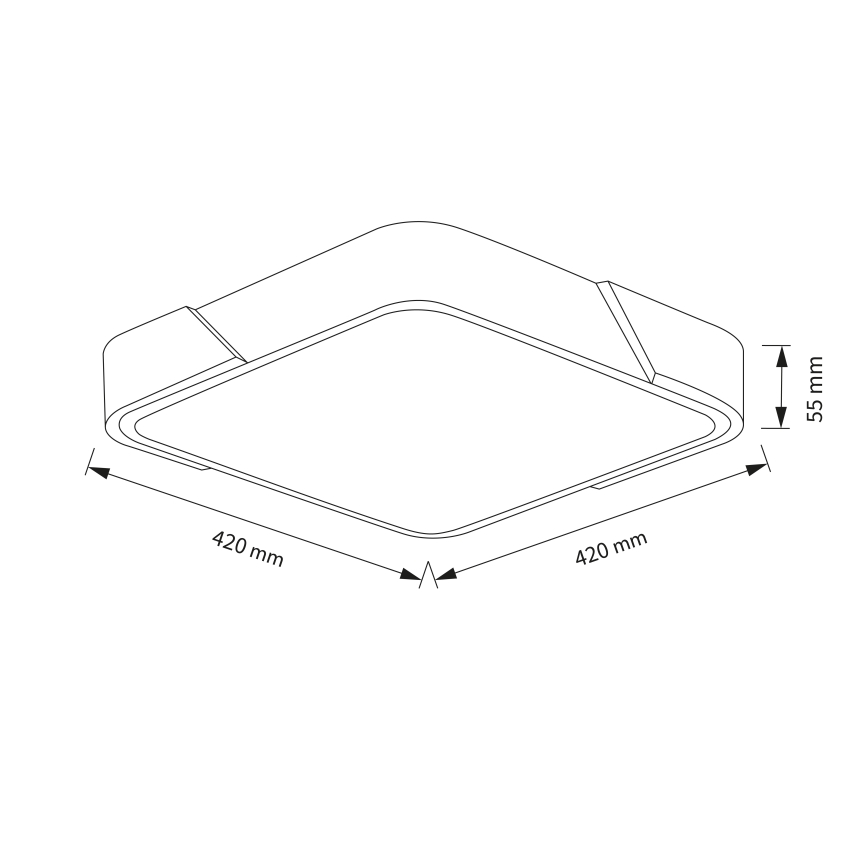 Brilagi - Luminaria de techo LED regulable PILANA LED/48W/230V 3000-6500K roble/blanco 42x42 cm + mando a distancia