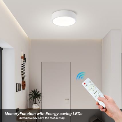 Brilagi - Luminaria de techo LED regulable POOL LED/18W/230V 3000-6000K 20 cm blanca + mando a distancia