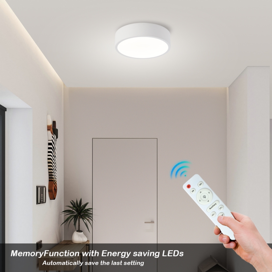 Brilagi - Luminaria de techo LED regulable POOL LED/18W/230V 3000-6000K 20 cm blanca + mando a distancia