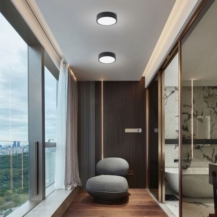 Brilagi - Lámpara de techo LED regulable POOL LED/18W/230V 3000-6000K 20 cm negra + mando a distancia