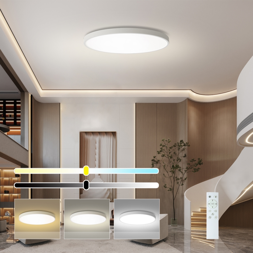 Brilagi - Lámpara de techo LED regulable POOL SMART LED/180W/230V 3000-6000K Ø 120 cm Wi-Fi Tuya blanca + mando a distancia