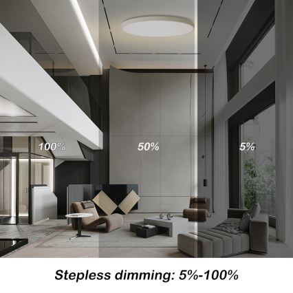 Brilagi - Lámpara de techo LED regulable POOL SMART LED/180W/230V 3000-6000K Ø 120 cm Wi-Fi Tuya blanca + mando a distancia