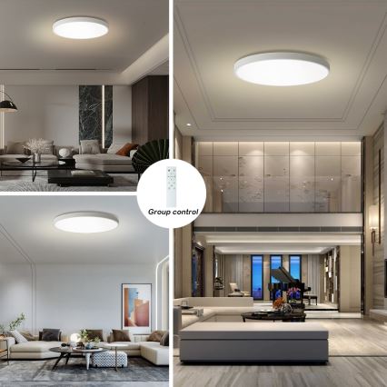 Brilagi - Lámpara de techo LED regulable POOL SMART LED/180W/230V 3000-6000K Ø 120 cm Wi-Fi Tuya blanca + mando a distancia