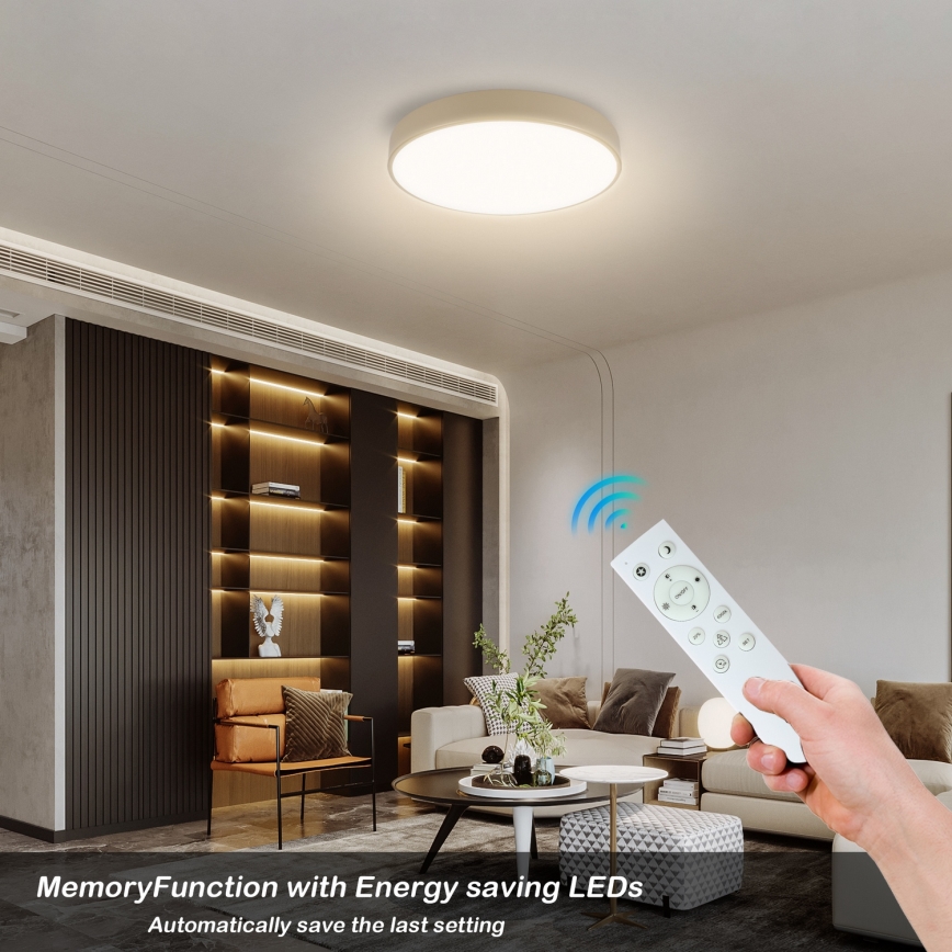 Brilagi - Lámpara de techo LED regulable POOL SMART LED/48W/230V 3000-6000K diámetro 40 cm Wi-Fi Tuya beige + mando a distancia