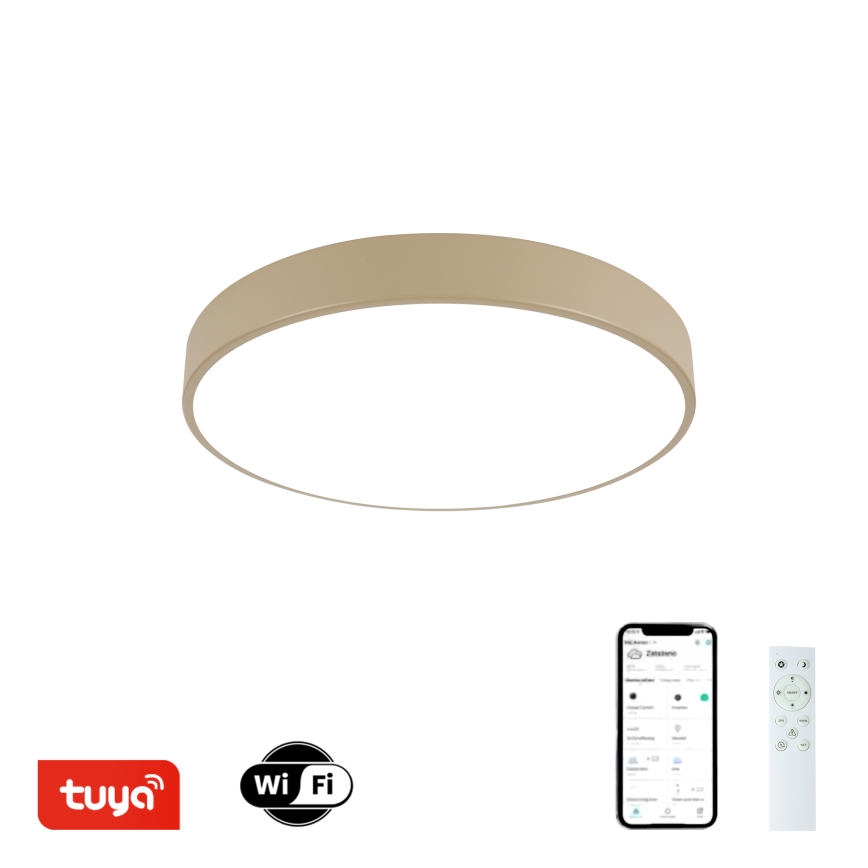 Brilagi - Lámpara de techo LED regulable POOL SMART LED/48W/230V 3000-6000K diámetro 40 cm Wi-Fi Tuya beige + mando a distancia
