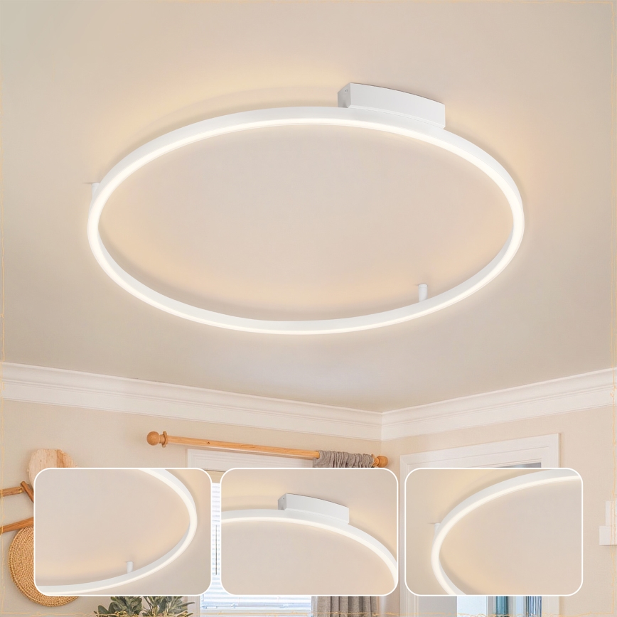 Brilagi - Plafón LED regulable PORTOFINO LED/60W/230V 3000-6000K Ø 80 cm blanco + mando a distancia
