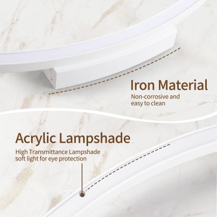 Brilagi - Plafón LED regulable PORTOFINO LED/60W/230V 3000-6000K Ø 80 cm blanco + mando a distancia