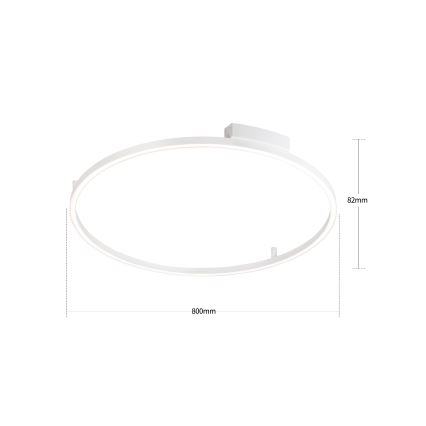 Brilagi - Plafón LED regulable PORTOFINO LED/60W/230V 3000-6000K Ø 80 cm blanco + mando a distancia
