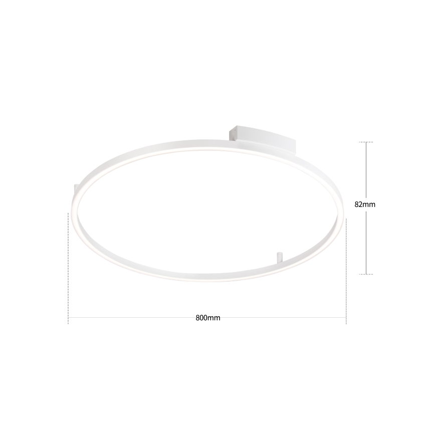 Brilagi - Plafón LED regulable PORTOFINO LED/60W/230V 3000-6000K Ø 80 cm blanco + mando a distancia