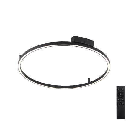 Brilagi - Luminaria de techo LED regulable PORTOFINO LED, 60 W, 230 V, 3000–6000 K, Ø 80 cm, negra, con mando a distancia