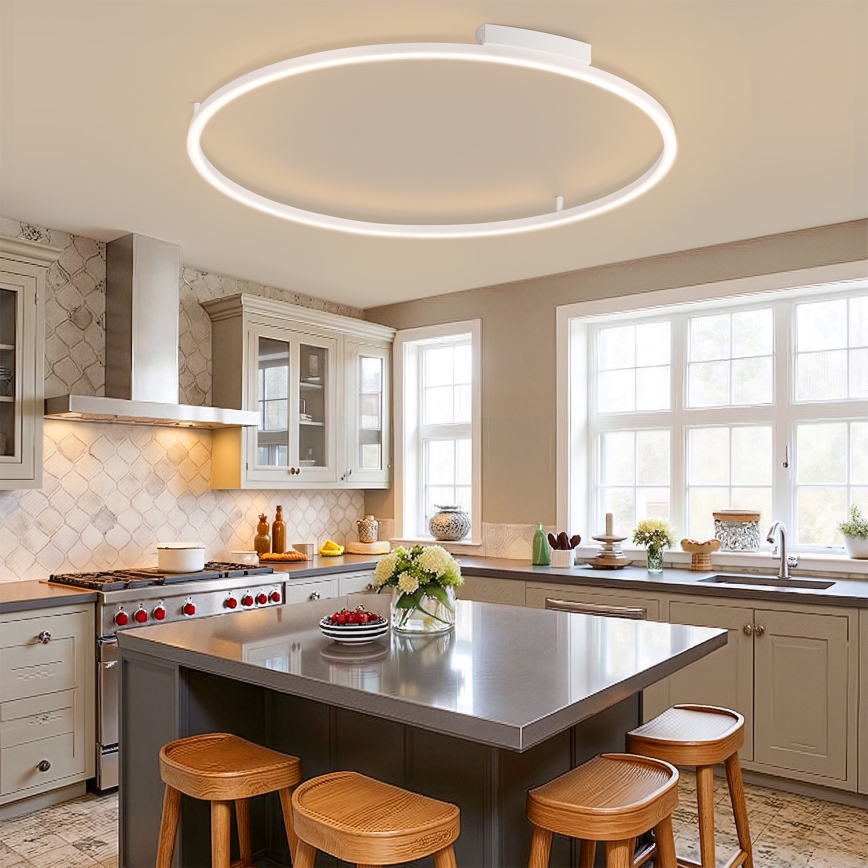 Brilagi - Lámpara de techo LED regulable PORTOFINO LED/85W/230V 3000-6000K Ø 120 cm blanca + mando a distancia