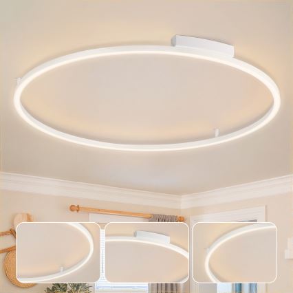 Brilagi - Lámpara de techo LED regulable PORTOFINO LED/85W/230V 3000-6000K Ø 120 cm blanca + mando a distancia