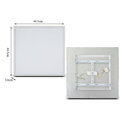 Brilagi - Luminaria de techo LED regulable SLIMFRAME LED/36W/230V 45x45 cm 3000-6000K blanca + mando a distancia