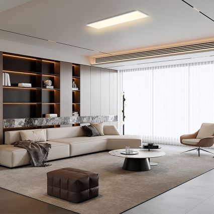 Brilagi - Luminaria de techo LED regulable SLIMFRAME LED/58W/230V 120x30 cm 3000-6000K blanca + mando a distancia