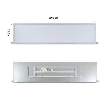 Brilagi - Luminaria de techo LED regulable SLIMFRAME LED/58W/230V 120x30 cm 3000-6000K blanca + mando a distancia