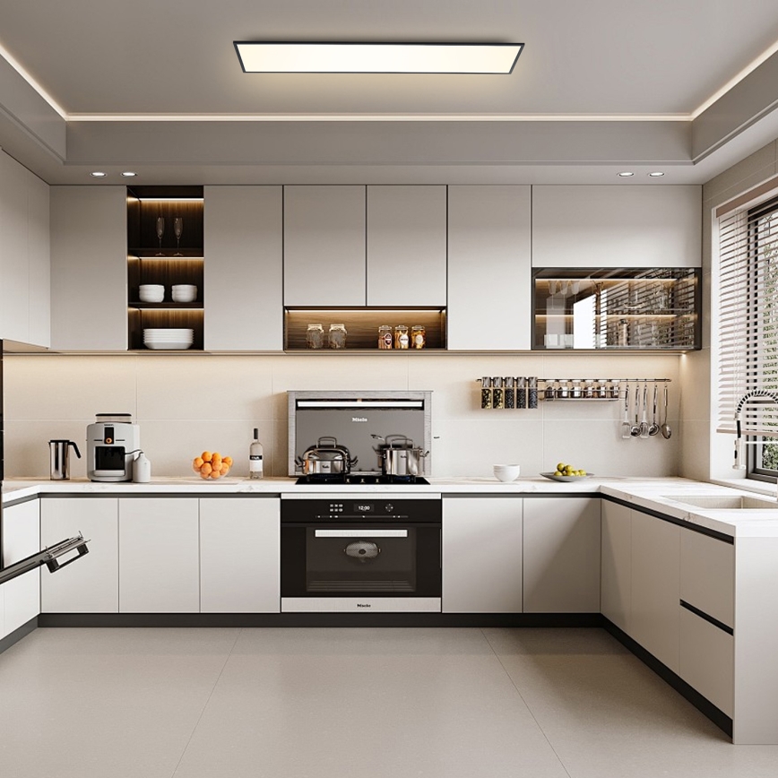 Brilagi - Luminaria de techo LED regulable SLIMFRAME LED/58W/230V 120x30 cm 3000-6000K negra + control remoto