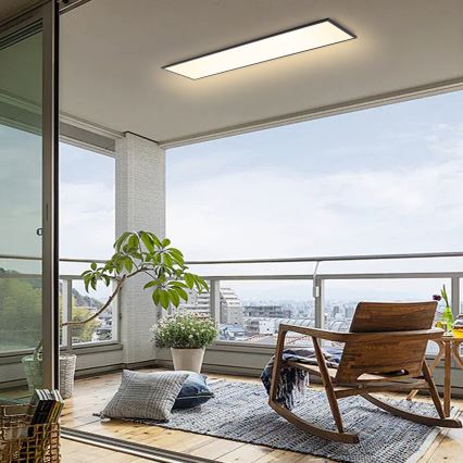 Brilagi - Luminaria de techo LED regulable SLIMFRAME LED/58W/230V 120x30 cm 3000-6000K negra + control remoto