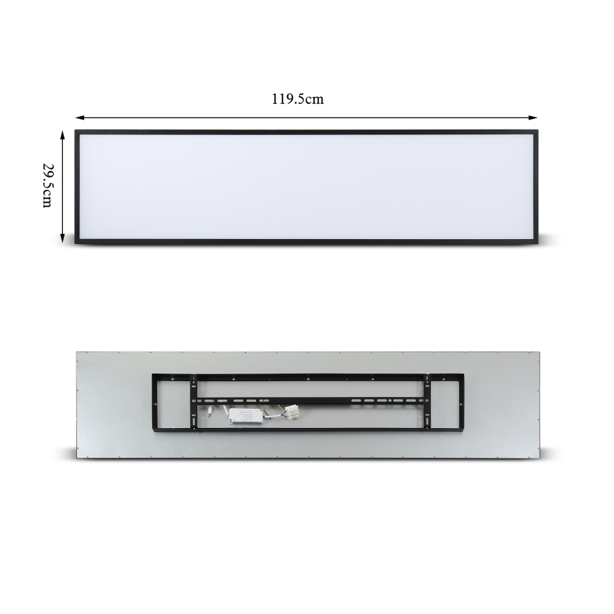 Brilagi - Luminaria de techo LED regulable SLIMFRAME LED/58W/230V 120x30 cm 3000-6000K negra + control remoto