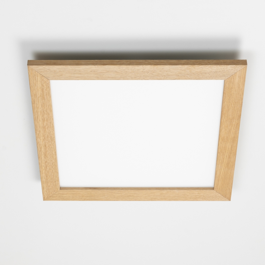 Brilagi - Luminaria de techo LED regulable SLIMFRAME WOOD LED/36W/230V 49,5x49,5 cm 3000-6000K marrón + mando a distancia