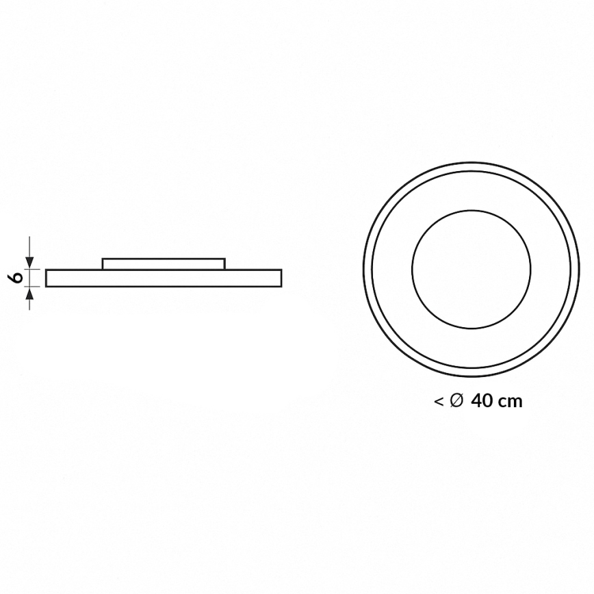 Brilagi - Lámpara de techo LED regulable TRIVARO LED/72W/230V 3000-6000K Ø 40 cm + mando a distancia