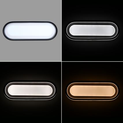 Brilagi - Plafón LED regulable TRIVARO LED/85W/230V 3000-6000K 20x60 cm + mando a distancia