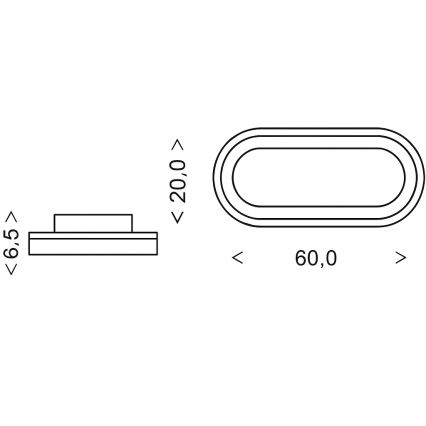 Brilagi - Plafón LED regulable TRIVARO LED/85W/230V 3000-6000K 20x60 cm + mando a distancia